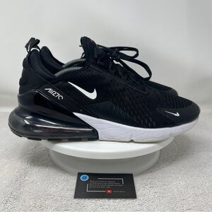 Nike Air Max 270 Black White Sneakers AH8050-002 Men's Size 12 Shoes Lace Up